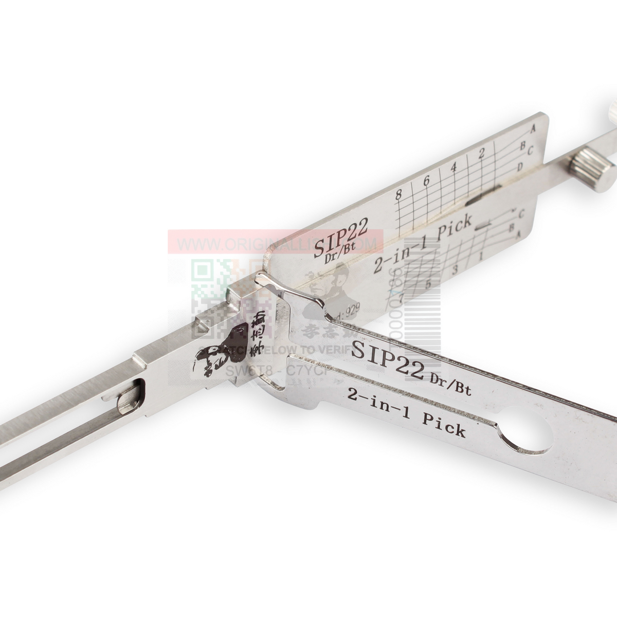 Sip22 Original Lishi SIP22 (2-in-1) Pick 8 Cut Dr/Bt Anti Glare – Your Car ...
