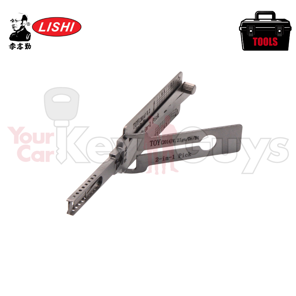 Original LISHI TOY(2014) V2 2-in-1 Pick & Decoder for Toyota 4-Track Keyway