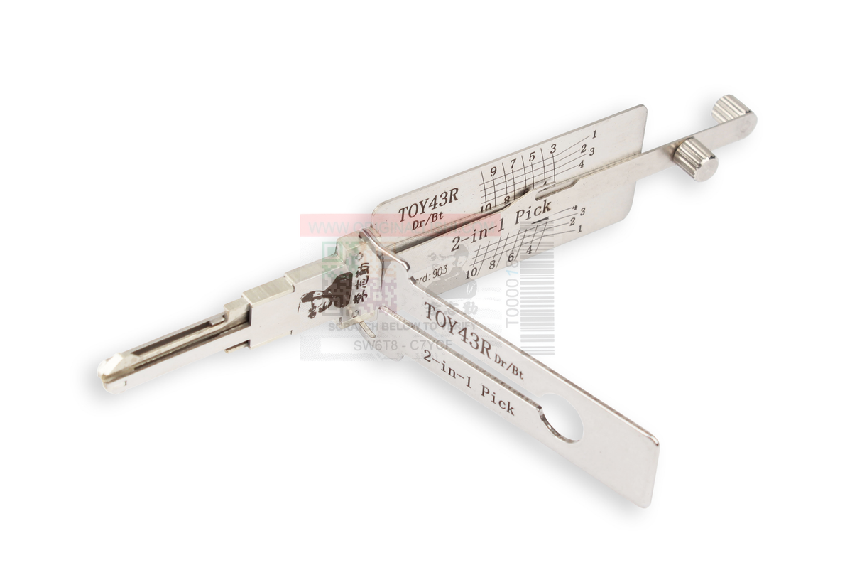 Original Lishi TOY43R (2-in-1) Pick 10 Cut Dr/Bt Anti Glare