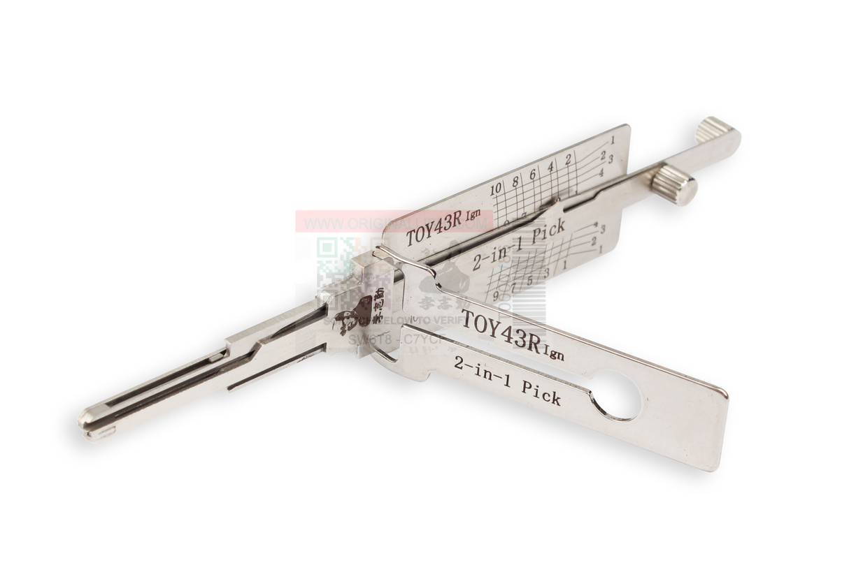 Original Lishi TOY43R (2 in 1) Pick Ign 10 Cut Anti Glare