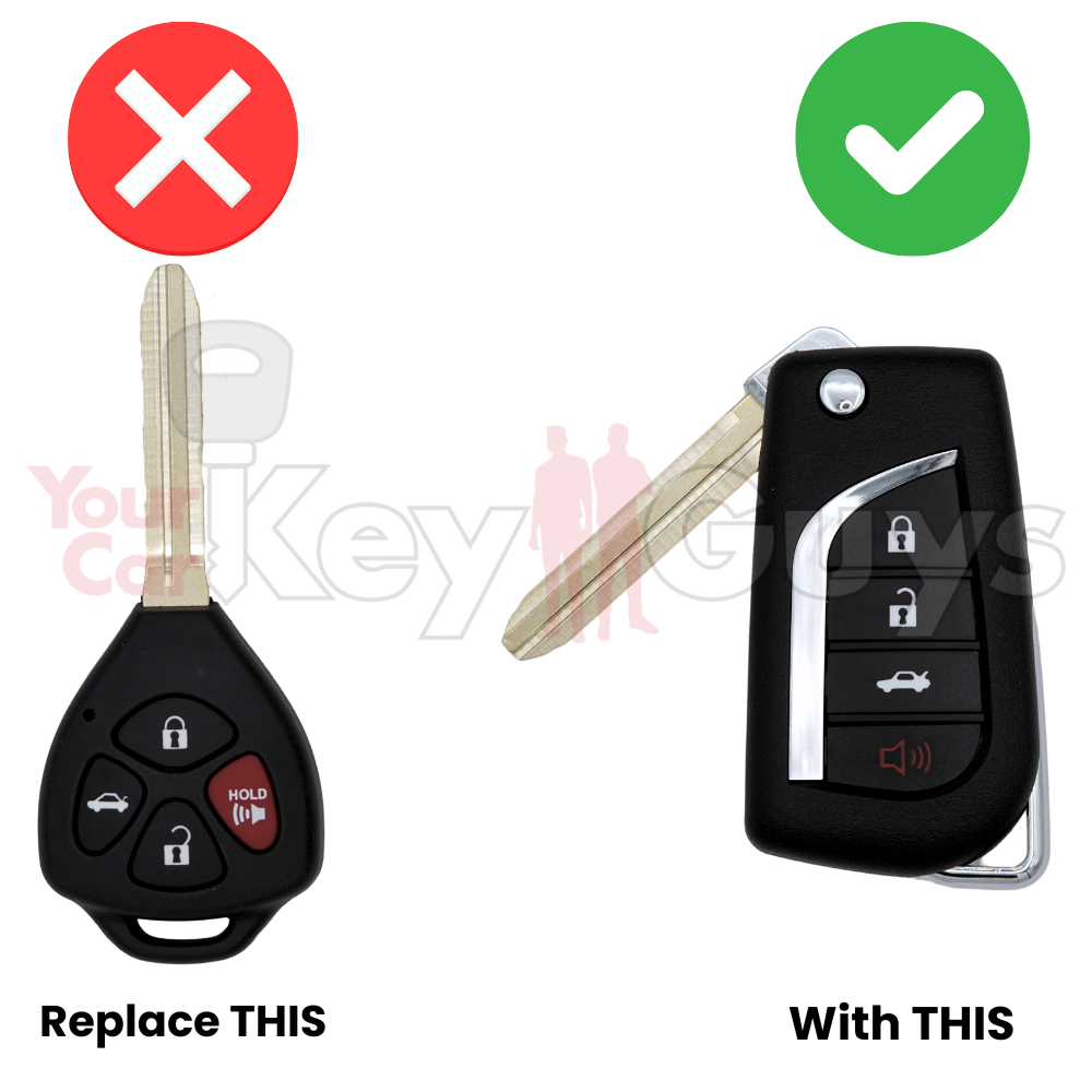 2010-2020 Toyota RAV4 Yaris 4Runner 4B G Chip Flip Key Retrofit Upgrade HYQ12BBY