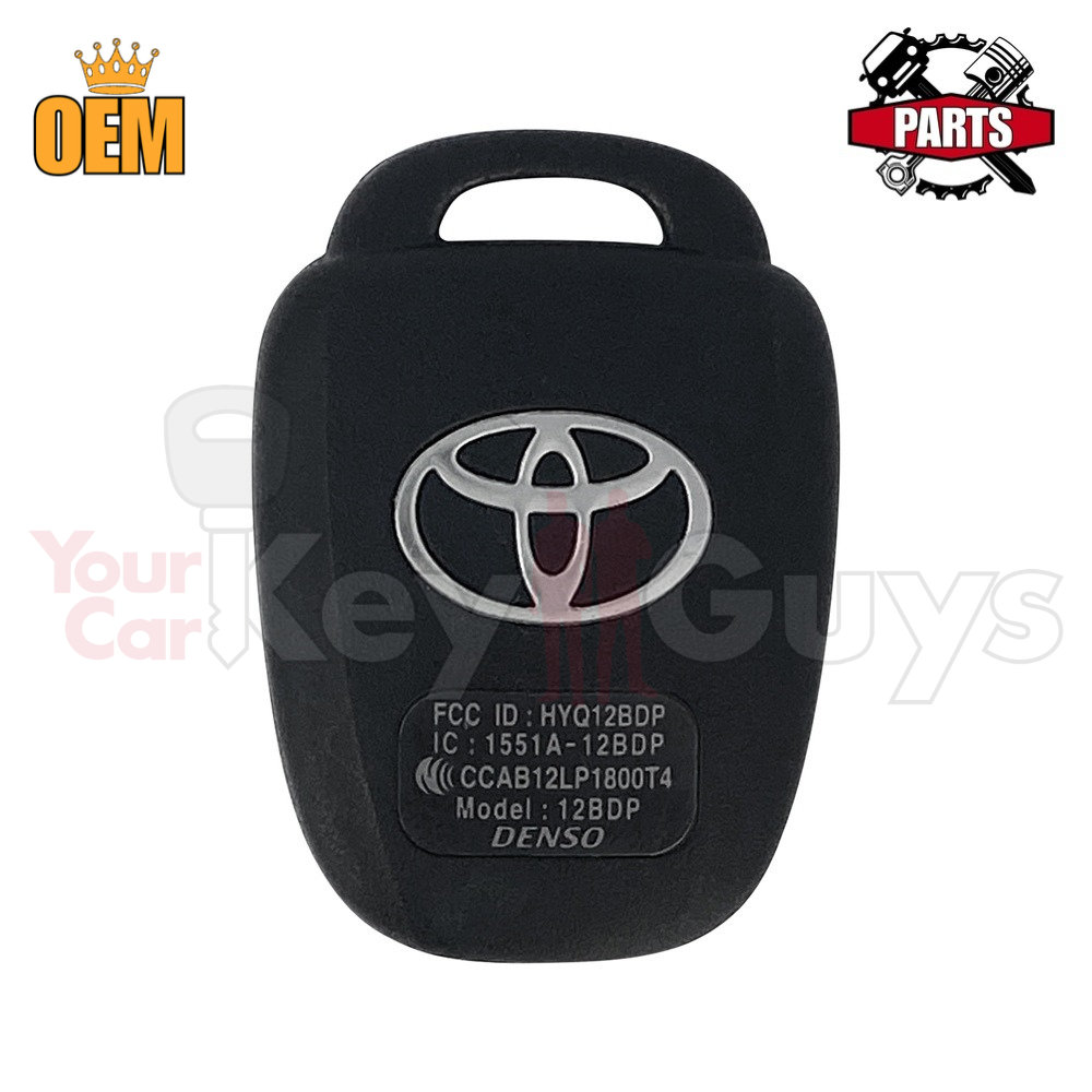 OEM BACK COVER Toyota RHK HYQ12BDP w/ Sticker