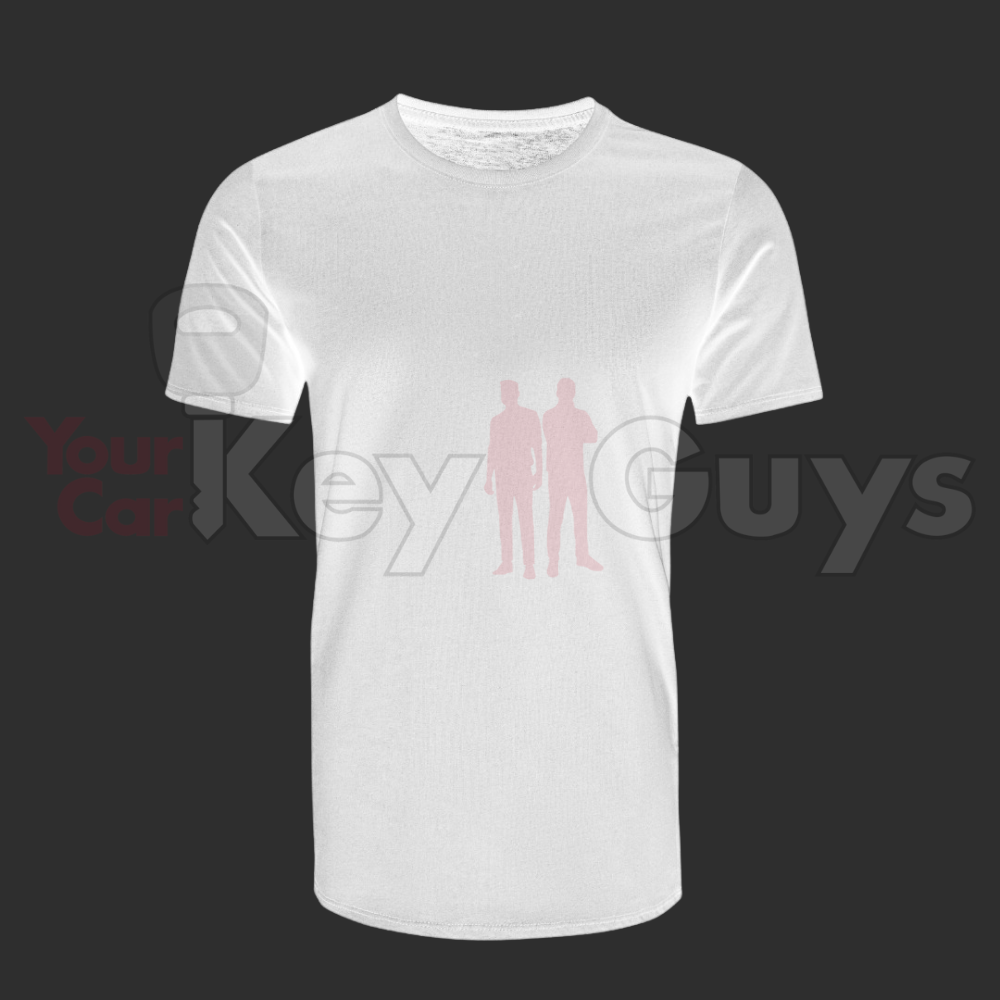 Your Car Key Guys White Locksmith T-Shirt - Ornate Font