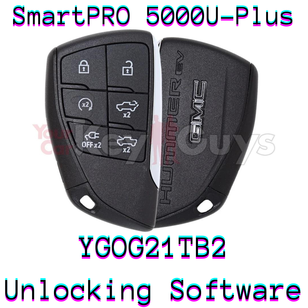 SmartPro 5000U Smart Key Unlocking Software GMC Hummer EV YG0G21TB2 6B Plug Button