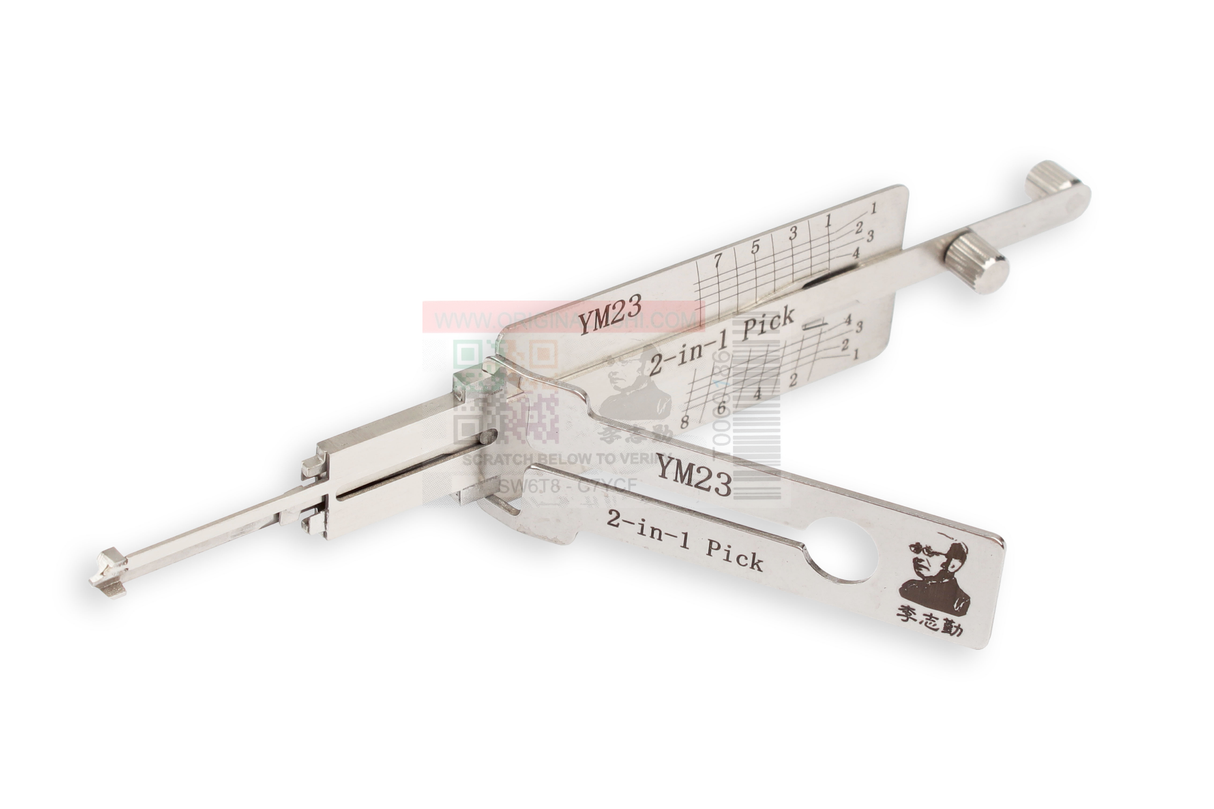 Original Lishi YM23 (2 in 1) Pick & Decoder 8 Cut - Anti Glare