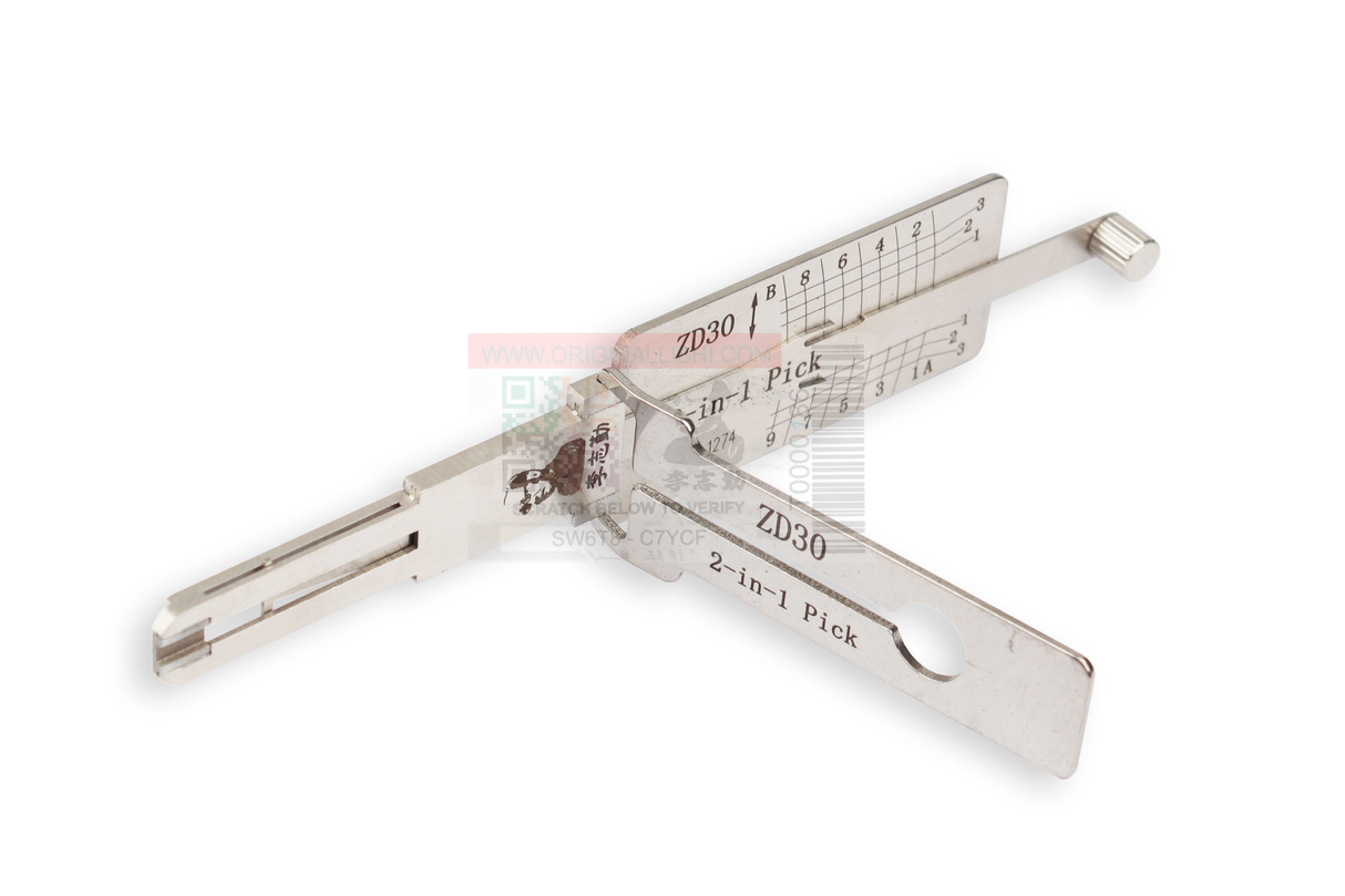 Original Lishi ZD30 (2-in-1) Pick 9 Cut Anti Glare