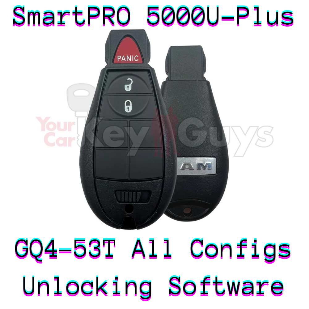 SmartPro 5000U Smart Key Unlocking Software RAM GQ4-53T All Button Configurations