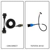 OBDSTAR TOYOTA-30 Pin V2 All Keys Lost - 4A | 8A-BA Cable + CAN DIRECT Cable Kit