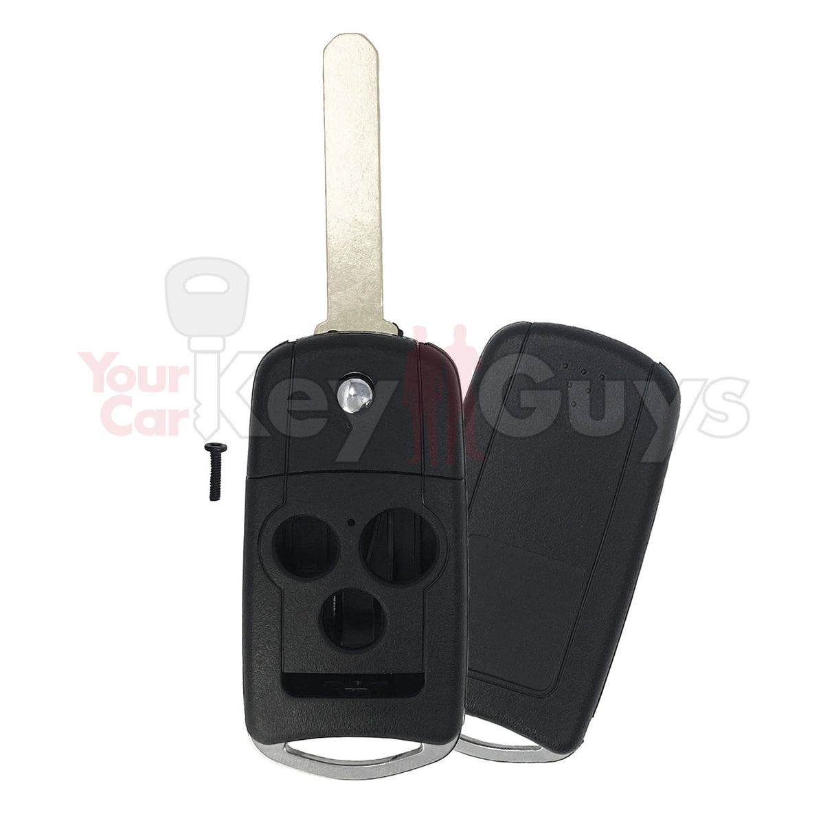 SHELL Replacement Housing for 2007-2014 Acura Flip Keys 4 Button