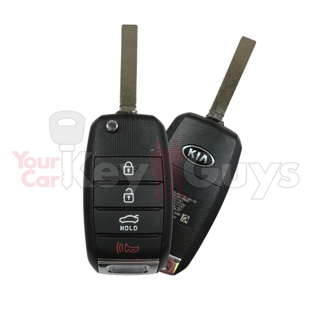 16 Kia Rio Key 2020-2023 Kia Rio w/ Transponder 4B Trunk Flip Key H9800 NYOSYEC4TX161 ...